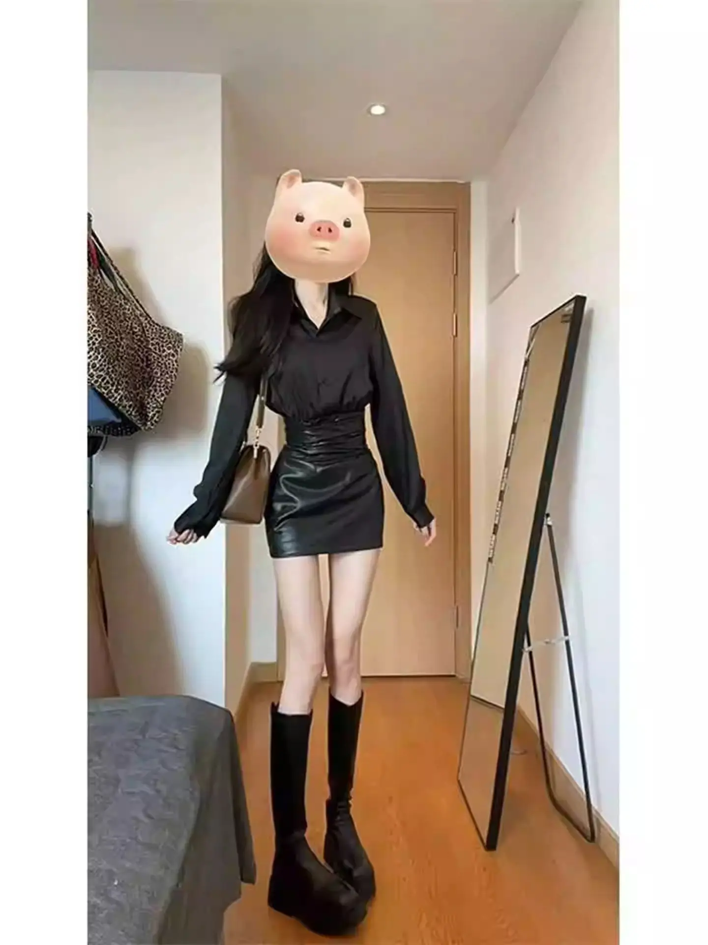 Ele Bla irt e ort Set gonna da donna Faion a vita alta traspirante lungo Sve High Quali autunno inverno outfit