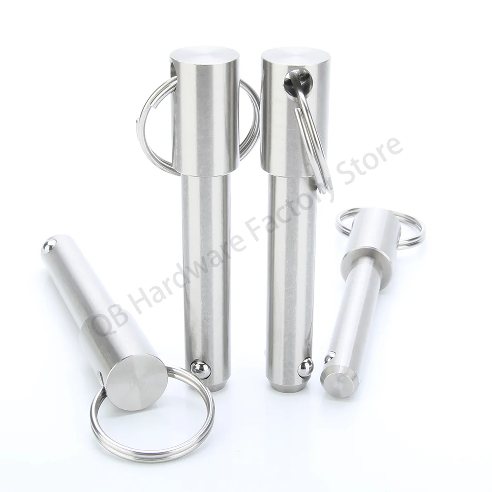 High Quality QB115.1 Dia5~16mm All Stainless Steel Solid Quick Release Pins Spring Ball Lock Pins With Ring