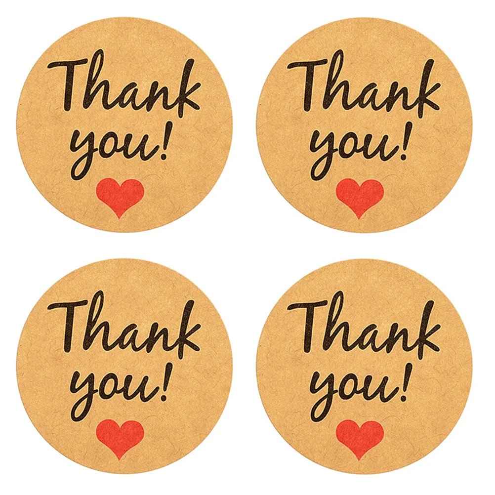 

50 Pcs Sealing Stickers Decorative Kraft Paper Perfect for Wedding Anniversary Gifts Handmade Crafts Baking Labels