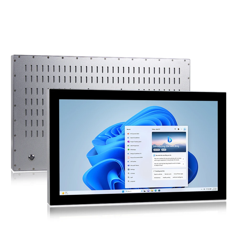 Industrial 24 Inch RS232 Embedded/Wall Mount All-In-One Computer IP66 Waterproof I3 I5 J1900 CPU Capacitive Touch Panel Pc