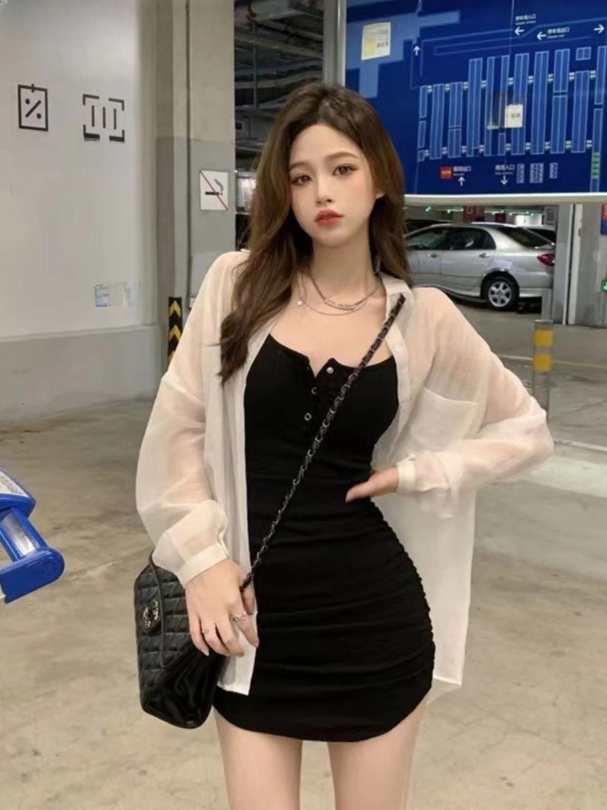 

Комплект из рубашки с длинными рукавами и юбки свободного кроя с защитой от солнца, из тонкого материала, модный костюм-двойка для женщин 8-25 лет.