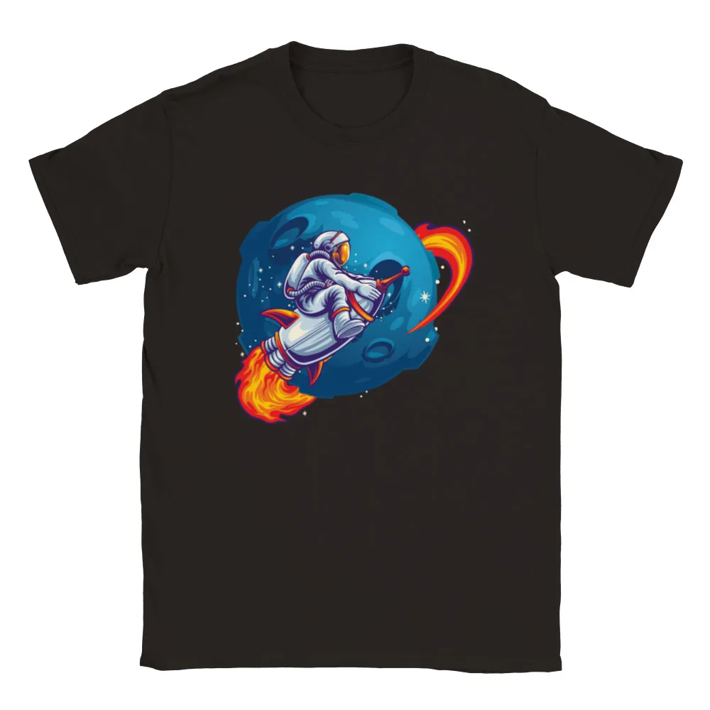 

Riding a Rocket Around the Moon -Unisex Crewneck T-shirt