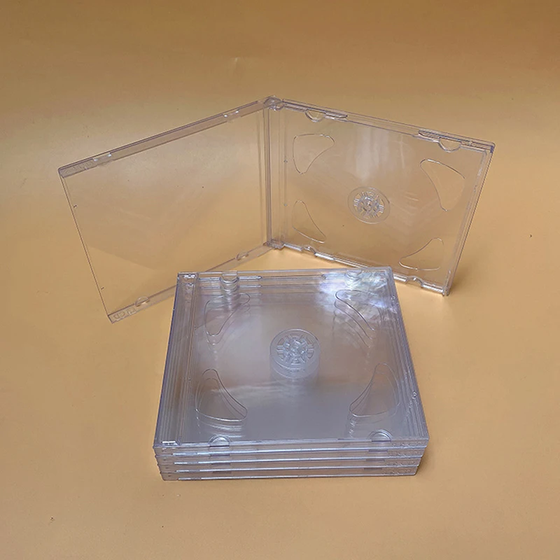 Transparent Bottom CD Box Empty CD Case PP Plastic Milky Transparent CD Case CD Case Capacity 2 Discs