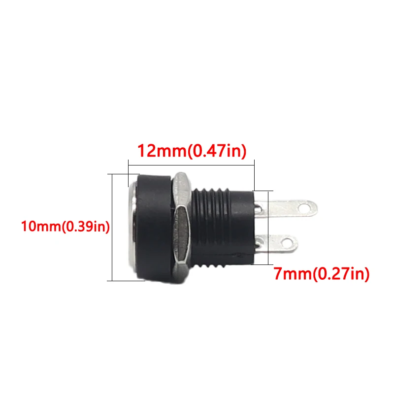 【10-5PCS】5.5 x 2.1mm 5.5x2.5 DC Connectors Power Plug Male Female Jack Socket Nut Panel Mount Solder Type DC Connector Adapter