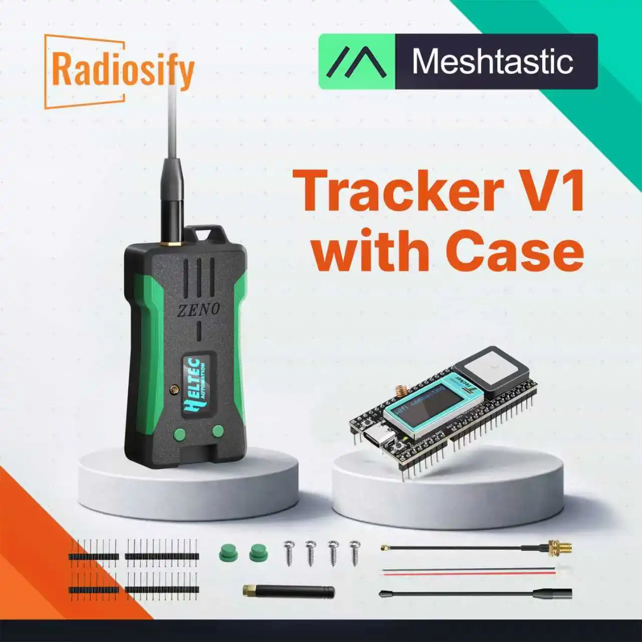 

Беспроводной трекер Heltec с корпусом, комплект для разработки на базе ESP32-S3 SX1262 Meshtastic LoRa Bluetooth WiFi