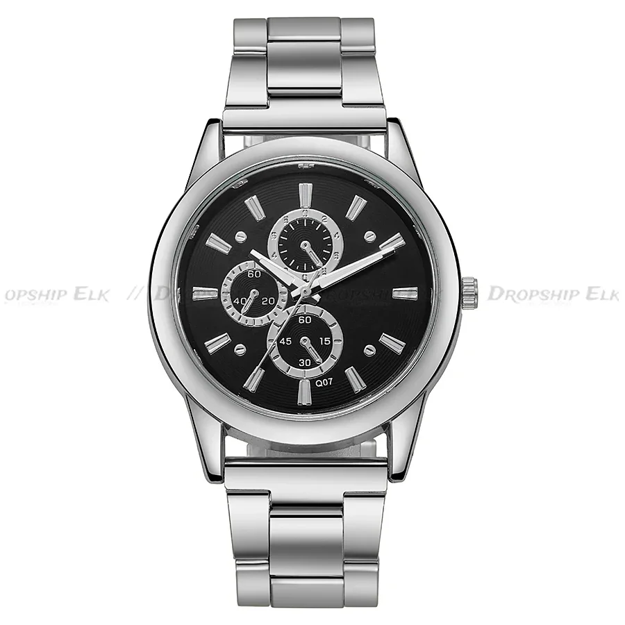 3 눈 캐주얼 쿼츠 시계 남자 스테인레스 스틸 드레스 손목 시계 Reloj Hombre 남자 시계 Relogios Masculino Montre