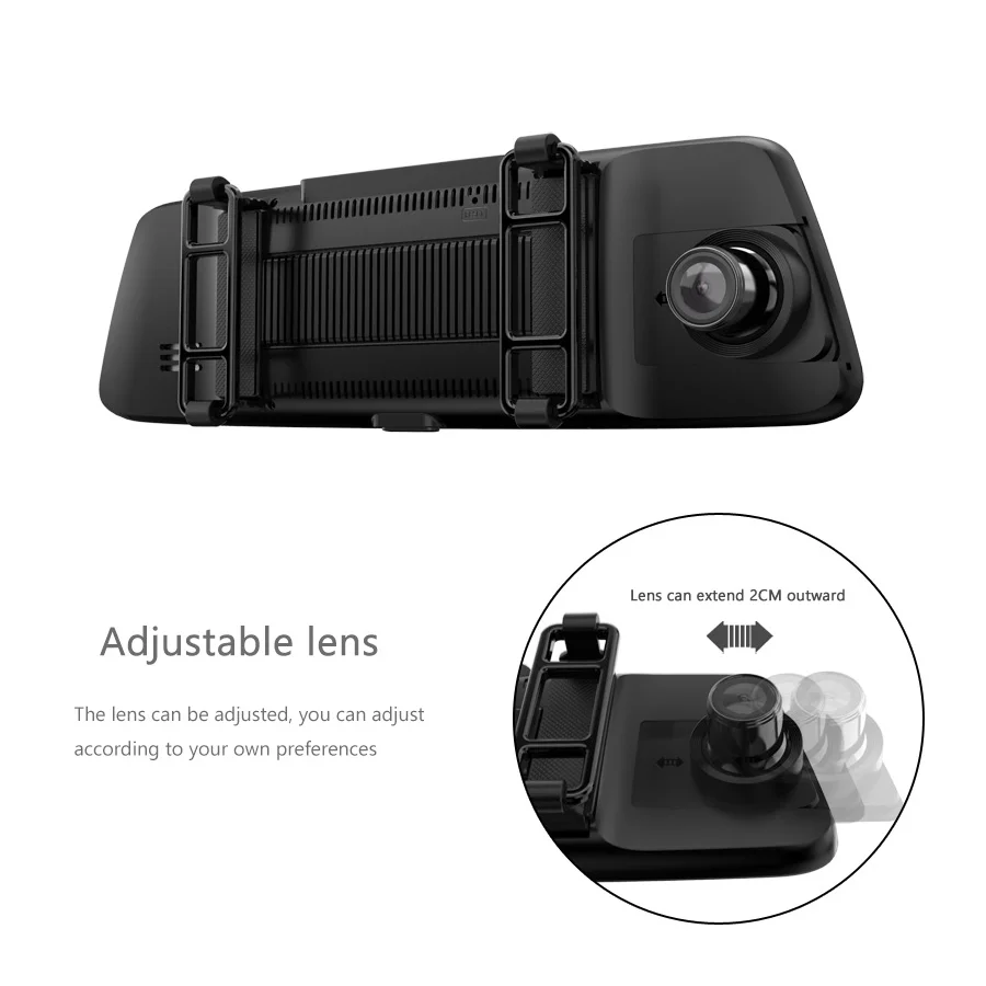 Vollbild 10 Zoll 4g Android 5.1 GPS-Navigation Auto DVR Rückspiegelkamera