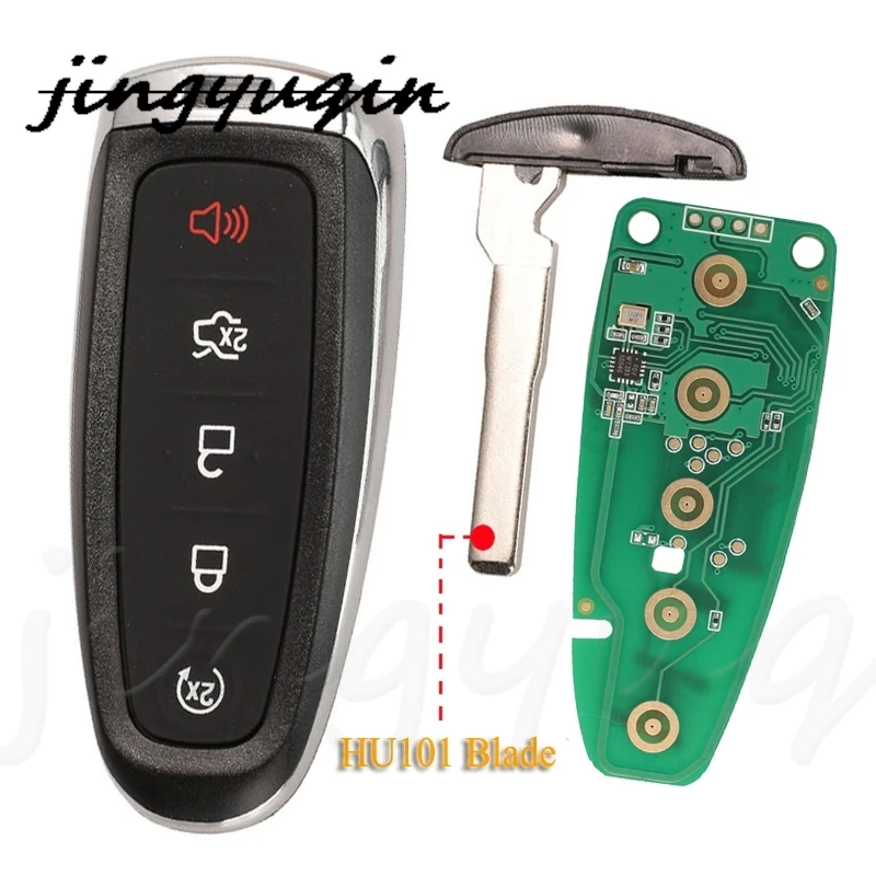 jingyuqin 5 Buttons Remote Key Fob 433MHz ID46 PCF7953 BT4T-15K601-CX For Ford Edge Escape Explorer Taurus Flex Focus