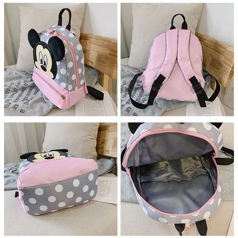 Disney Cute Backpack for Baby Boys Girls Pink Minnie Mickey Mouse Children Lovely Schoolbag Kindergarten Schoolbag Kids Gift