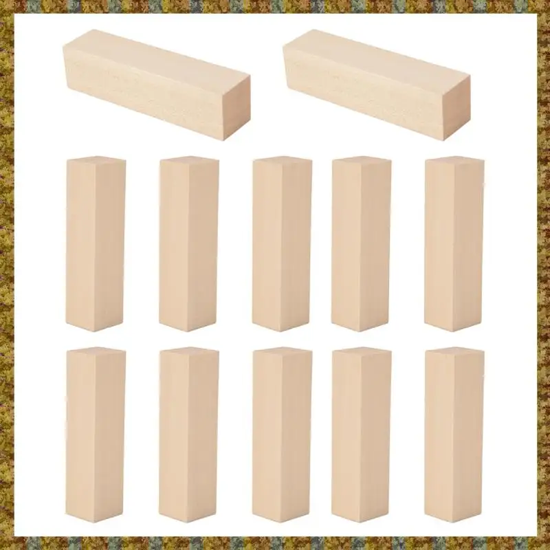 F-F деревянные блоки для резьбы и резьбы, незавершенные деревянные блоки, блоки для резьбы по липу, набор из мягкого дерева для начинающих резьбы