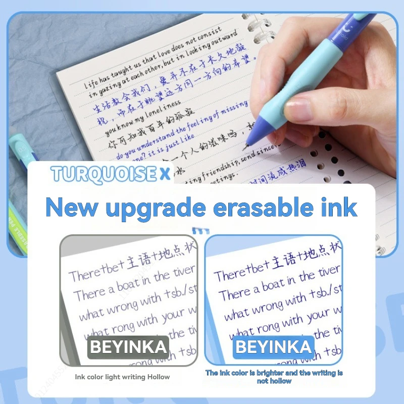 Retractable Erasable Gel Pens, Fine Point 0.5 mm, Make Mistake Disappear, Blue Ink for Note Taking and Crossword Puzzles image 6