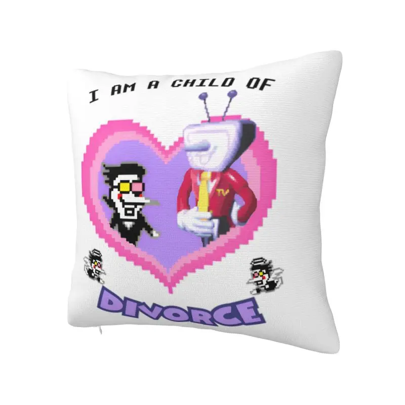 Spamton And Tenna Child Of Divorce Deltarune Game Throw Pillow Case Home Decor Sofa Cushion Cover Polyester Soft Pillowslip