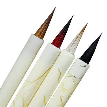 1-teiliger Jade-Kalligraphiepinsel im nationalen Stil, Wollhaar-Pinsel, Wiesel-Wolf-Haar, chinesischer Xiaokai-Schreibpinsel mit normaler Schrift