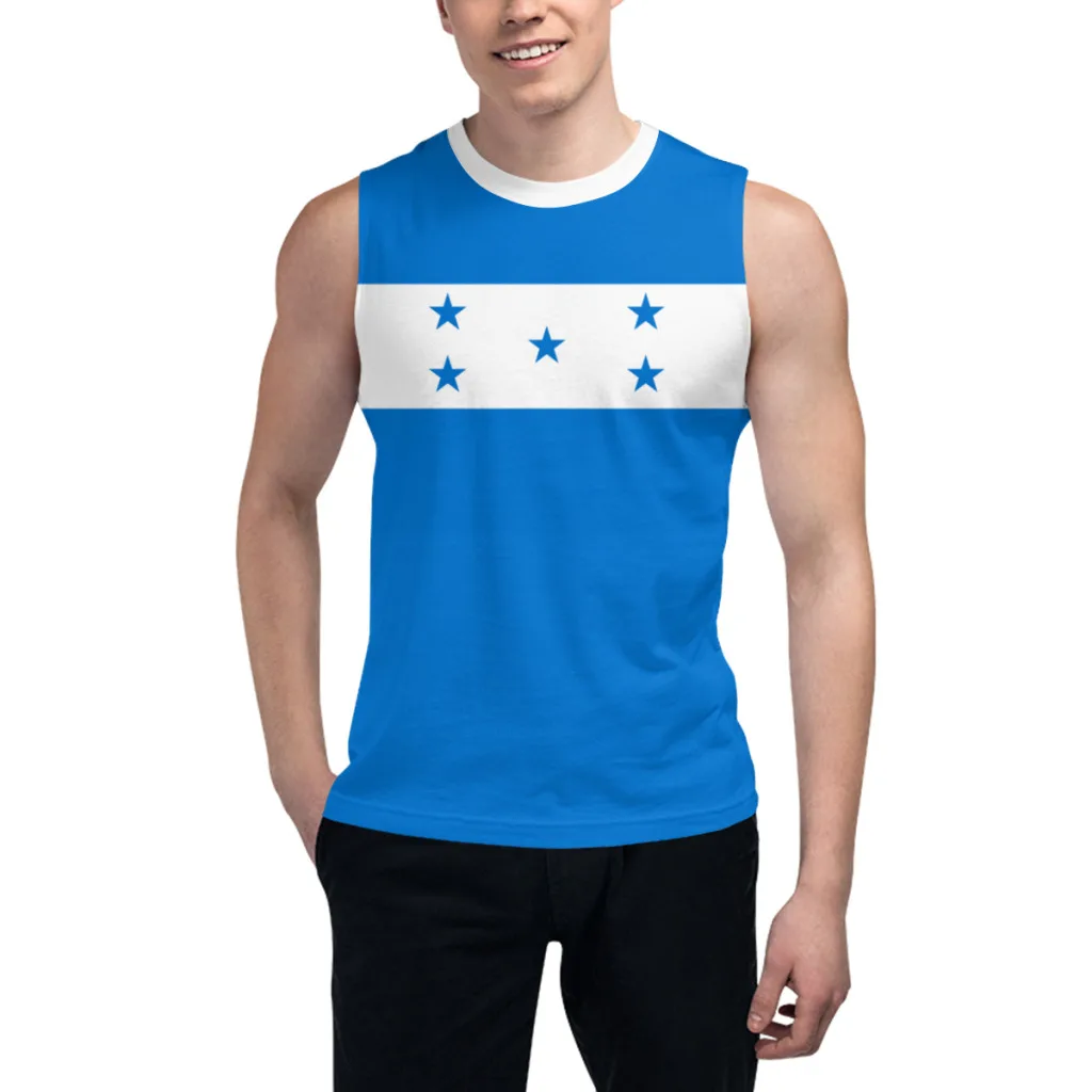 Sleeveless T-shirt Honduras Flag 3D Men's Boys Tshirt Gyms Tank Tops Fitness Joggers Basketball Training Vest