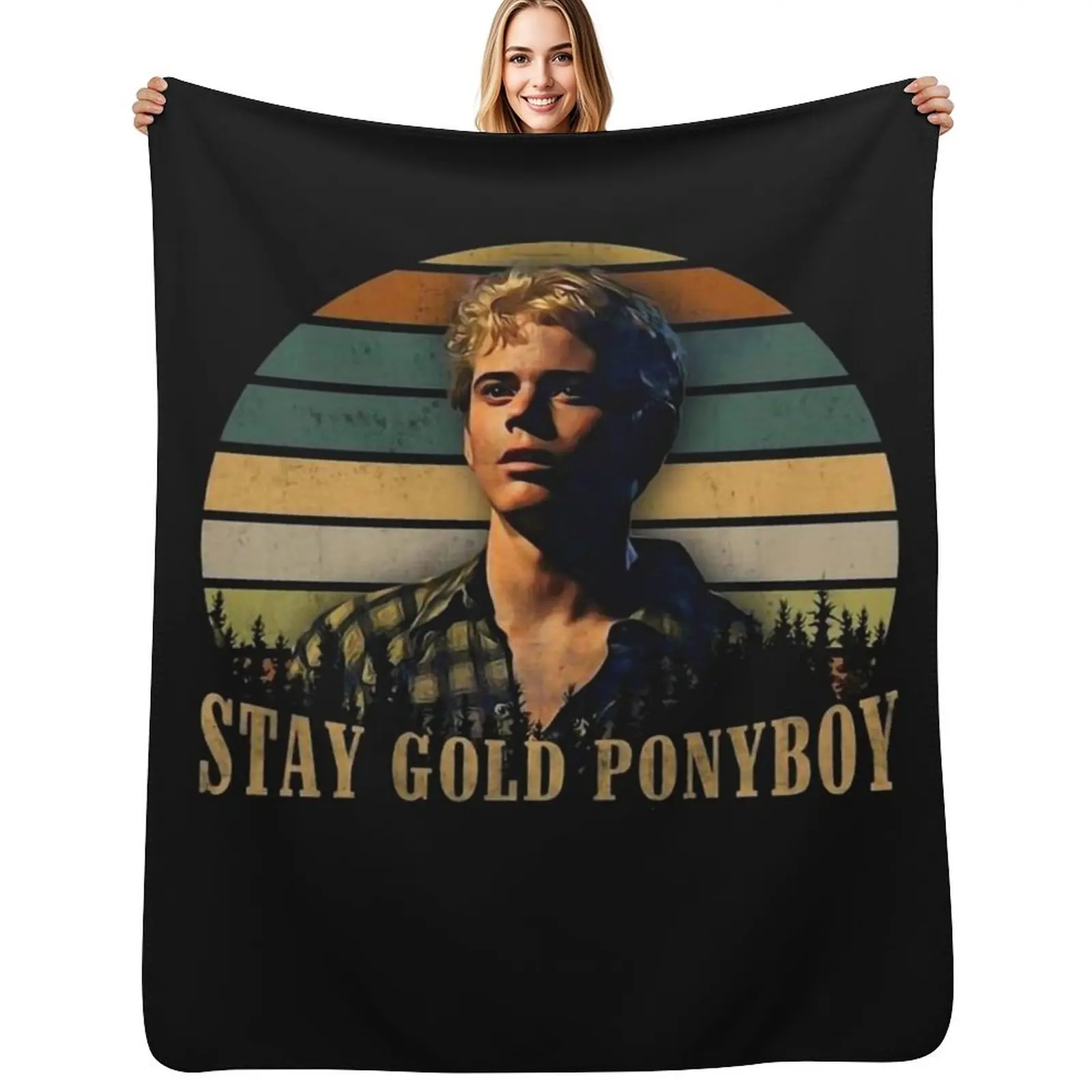 

Stay Gold Ponyboy Throw Blanket Soft Home Decor Blanket for Couch Bedroom