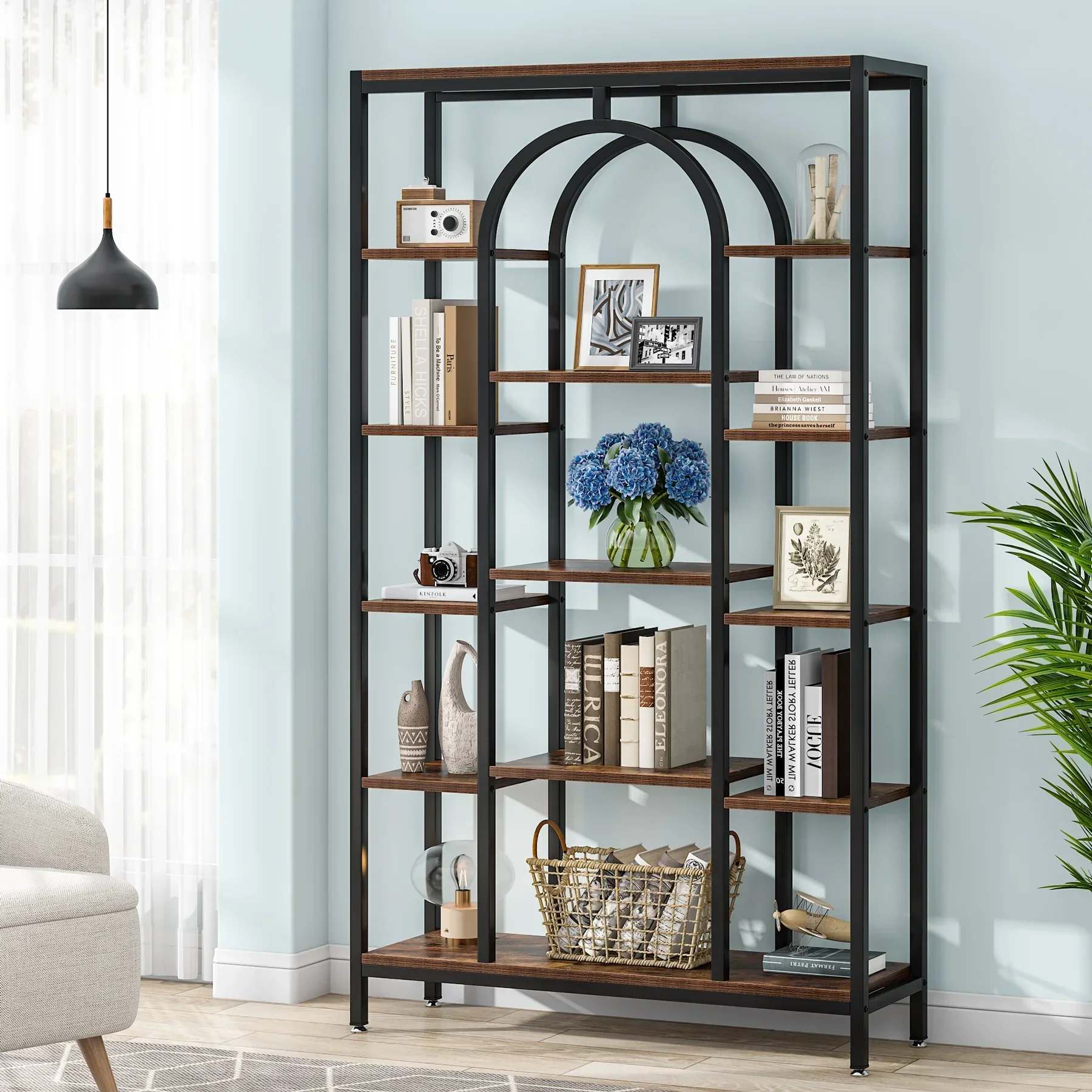 Tribesigns 5-Tier Bookshelf, Tall Bookcase Book Shelf Organizer Freestanding Open Display Shelves