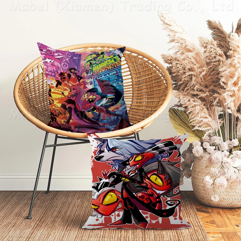 Helluva Boss Cartoon Stitch Lucky Dragon pillow cover sofa cushion cover home room decoration children gift