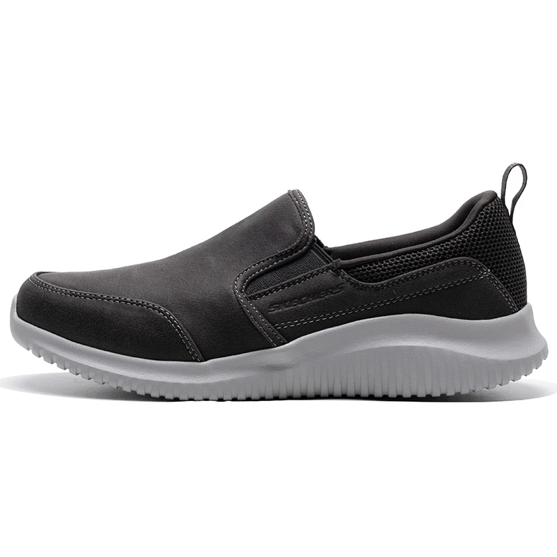 

Мужская кожаная обувь Skechers, черная, самая популярная модная деловая обувь, амортизирующая легкая повседневная обувь, официальная обувь 8790000-Char