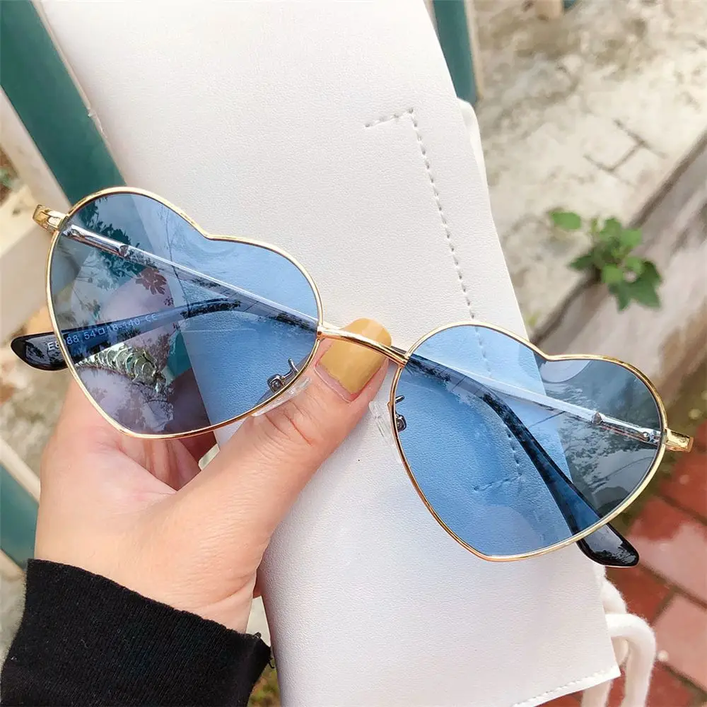 Fancy Accessories Metal Frame Vintage Heart-Shaped Glasses Women Heart Sunglasses Eyewear Polarized Glasses