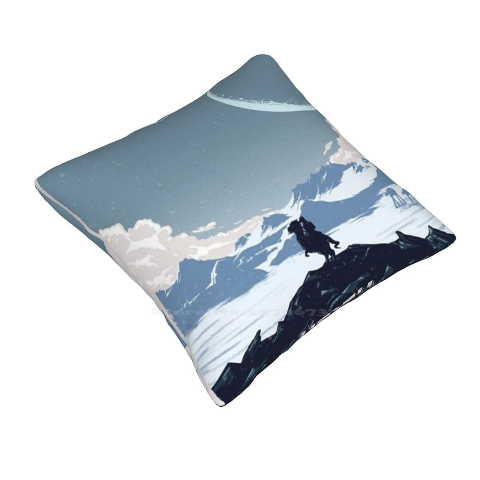 Visit Hoth Throw Cushion Pillow Cover Travel Sci Fi Jedi Space Visit Hoth Endor Han Solo Luke Skywalker Aesthetic Visit