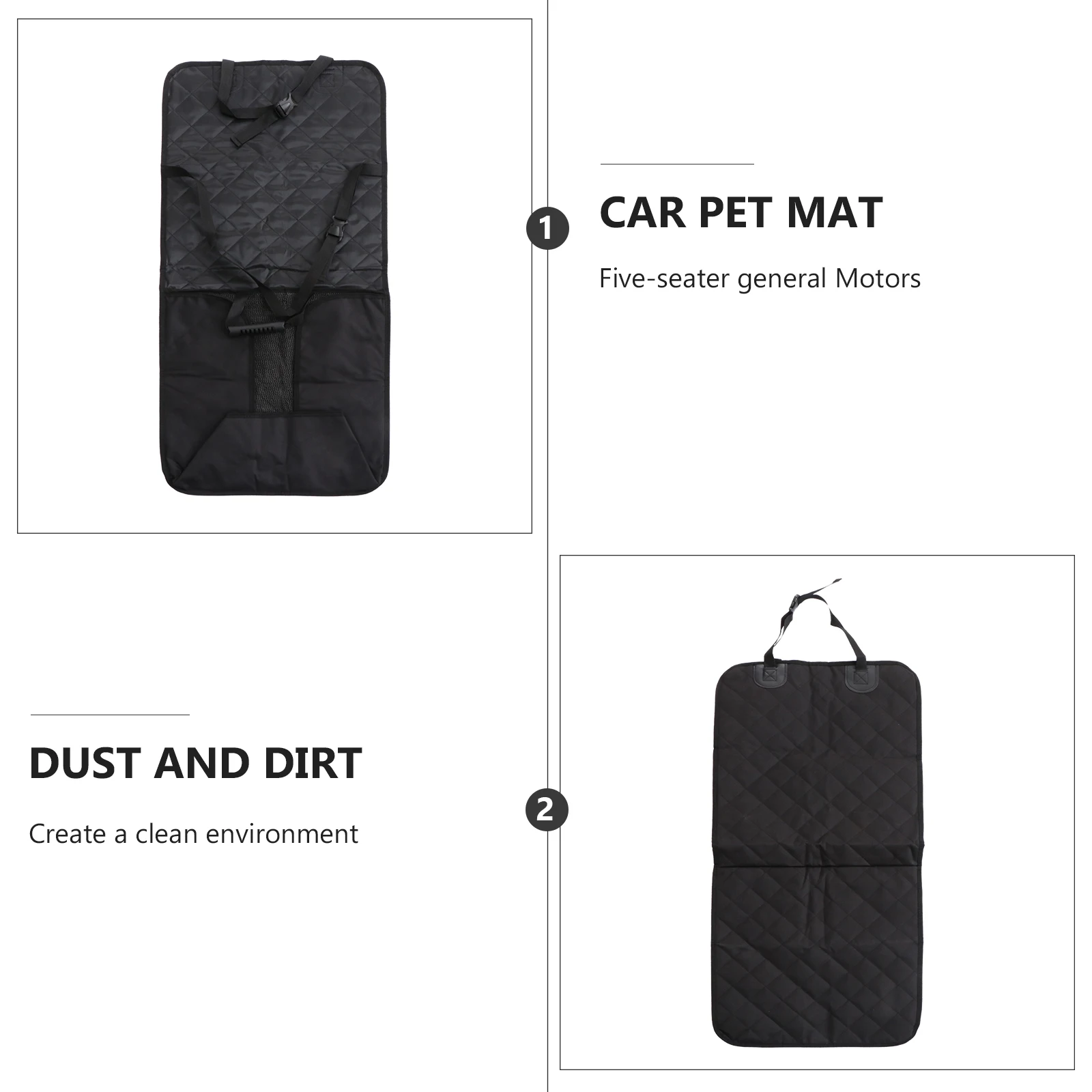 

Waterproof Pet Mat Car Dog Seat Cover Black Simple Practical Cushion Pads Easy Clean Non Slip Durable Lightweight