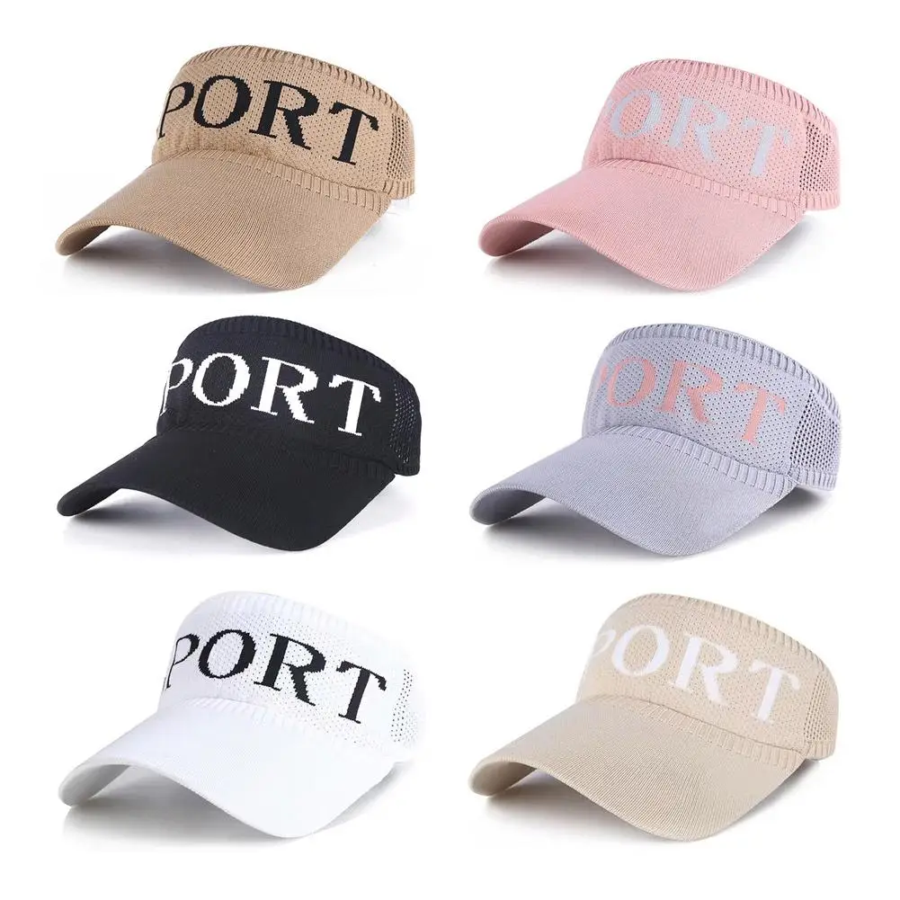 Letter Summer Sports Sun Hats Women Hat Men\'s Cap Visor UV Protection Empty Caps Outdoor Tennis Golf Running Sunscreen