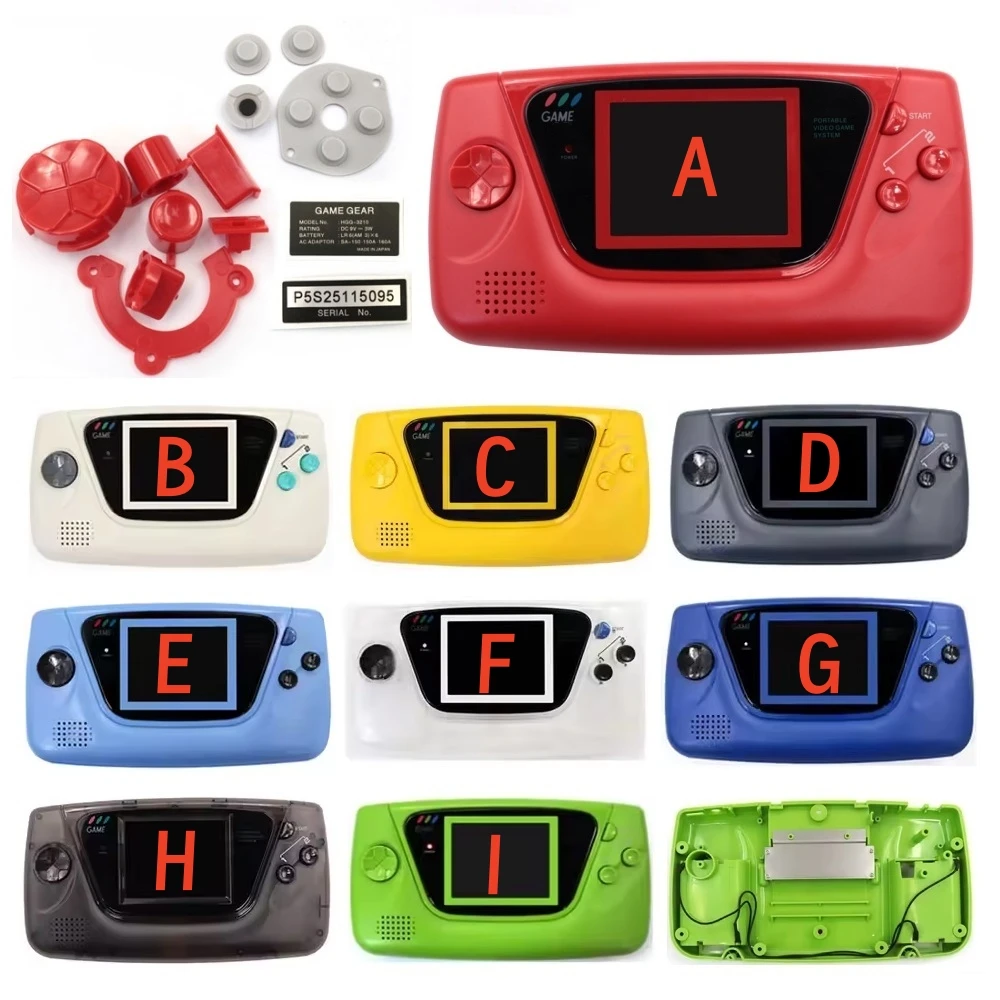 For Sega Game Gear GG Replacement ABS Full Housing Shell Kit