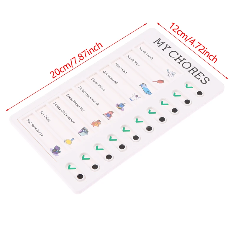 Reusable My Chores Checklist Daily Planner Memo Plastic Board Chore Chart Responsibility Behavior For Kid Self-Discipline Card
