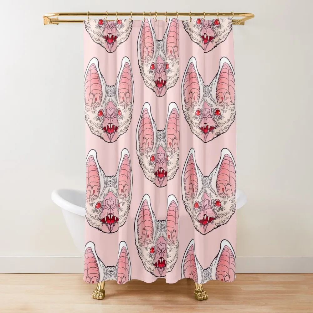 

Cute But Creepy Albino Vampire Bat Face Shower Curtain Funny Shower Shower Bath Sets For Bathroom Curtain