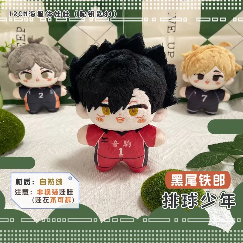 12CM Game Anime Miya Atsumu Tetsurou kuroo sugawara koushi Plush Doll Body Cartoon Cotton Stuffed Figures Key Chain Pendant