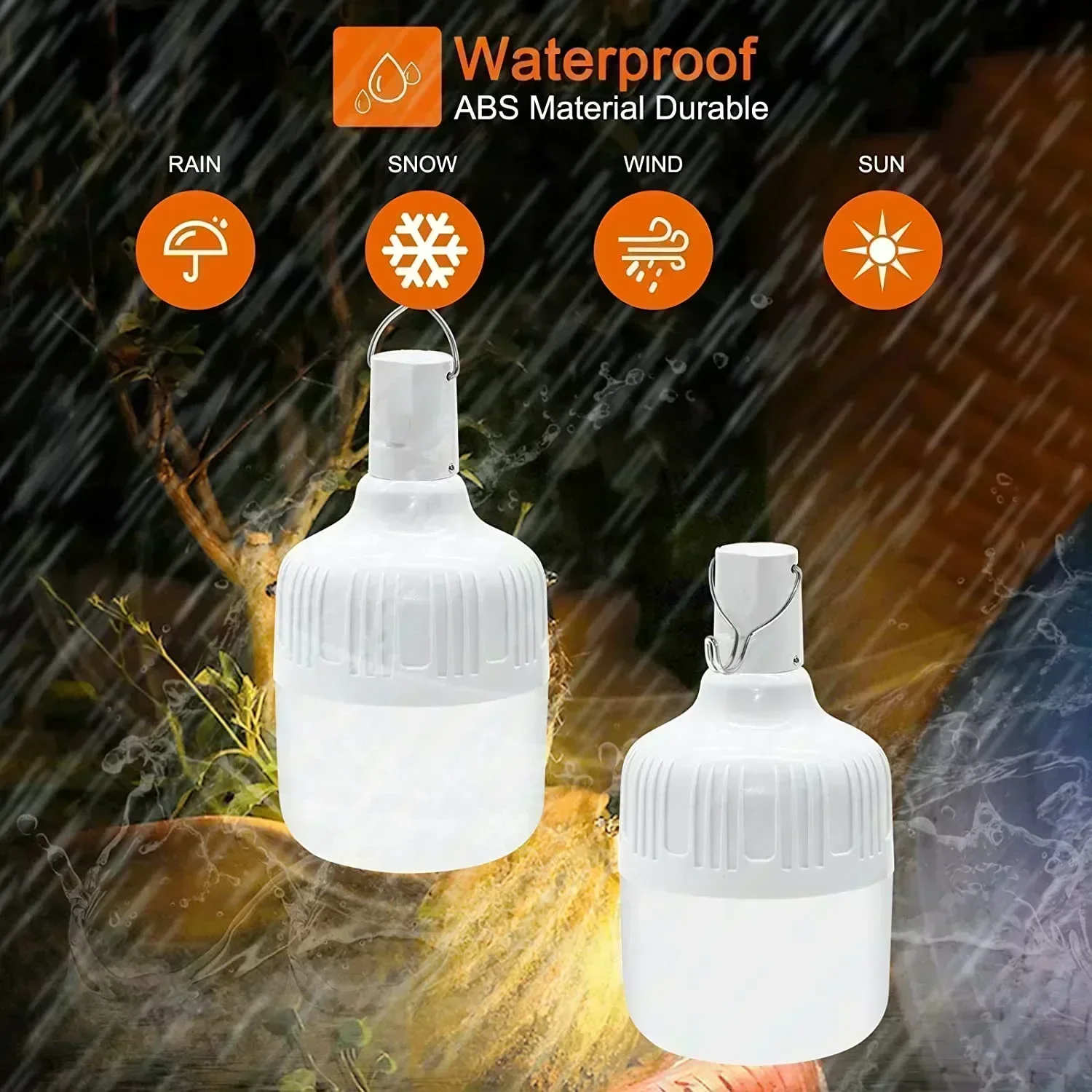 Emergency Light Outdoor Camping Supplies Edc Outdoor USB Rechargeable  Light Bulb Lantern Hiking Sports Entertainment