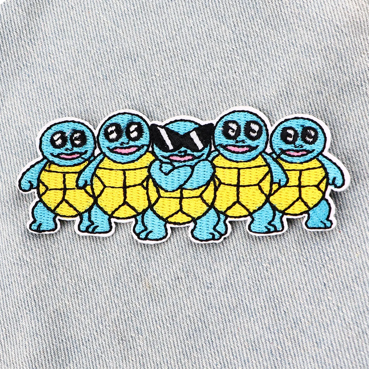 Cute Turtle Patch for Clothing Cartoon Anime Game Badges Iron On Patches Sewing Fabric Patch Stripes Diy Patch Sticker