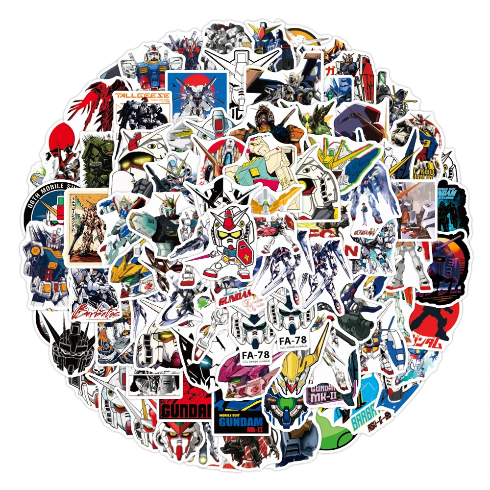 

10/30/50/100PCS Anime Gundam Graffiti Stickers Cool Cartoon Decal DIY Luggage Phone Guitar Skateboard Waterproof Sticker Kid Toy