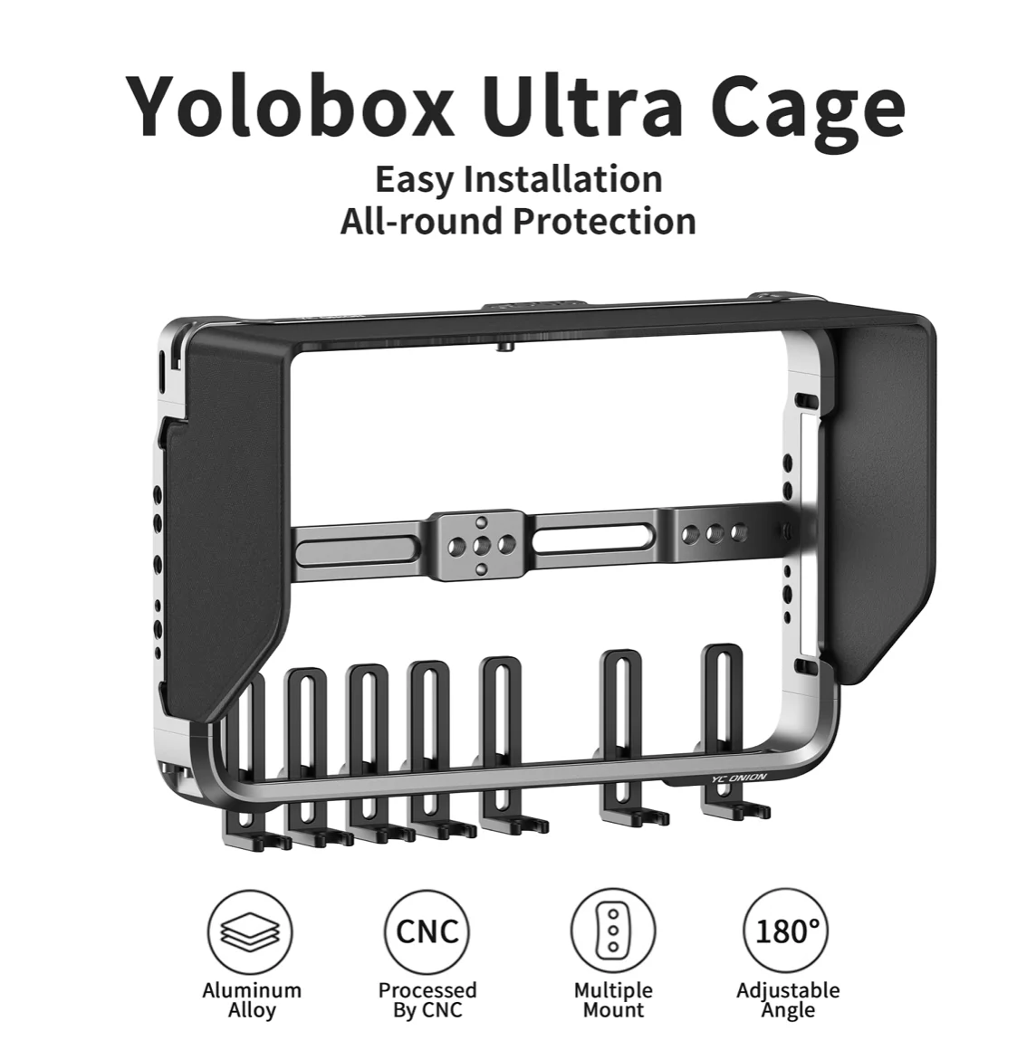 YC onion Yolobox Ultra Cage YUBOX Easy Installation All-round Protection Adjustable Cable Clamp Use with Desktop Tripod