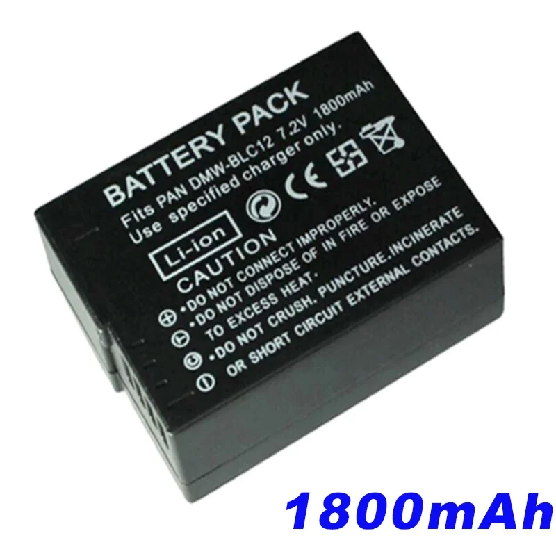 1800mAh DMW-BLC12 BLC12E Camera Battery For Panasonic Lumix FZ1000 FZ200 FZ300 G5 G6 G7 GH2 GX8 Camera Battery + USB Charger