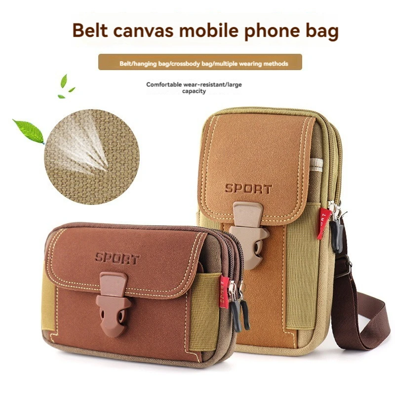 Man Belt Pouch Mobile Phone Bag for Men Phone Holster Bag Molle Waist Bag Pack Small Tactical Duty Belt Backpack Card Holder