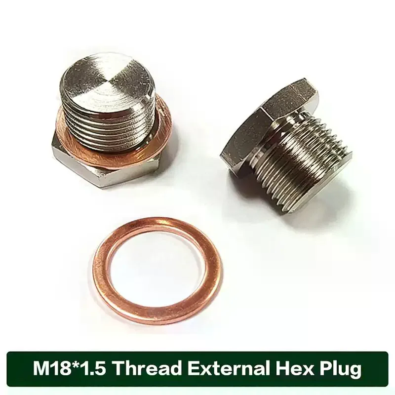 OD Exhaust Pipe Fitting Flathead Screws Lambda Converter O2 Oxygen Sensor Plug Universal Thread M18*1.5