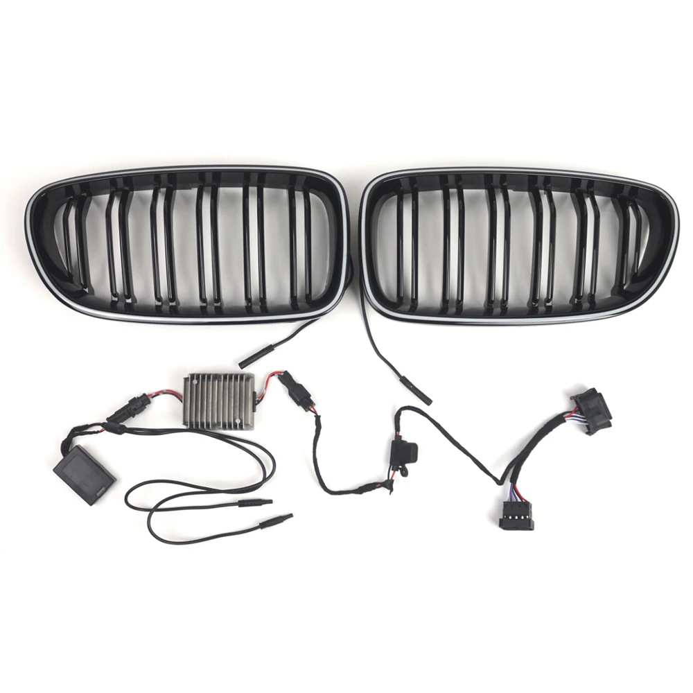 

LED Light Front Kidney Grille Grill for BMW 5 Series F10 F11 2010-2016 Grille Lights 51137261355 51137261356