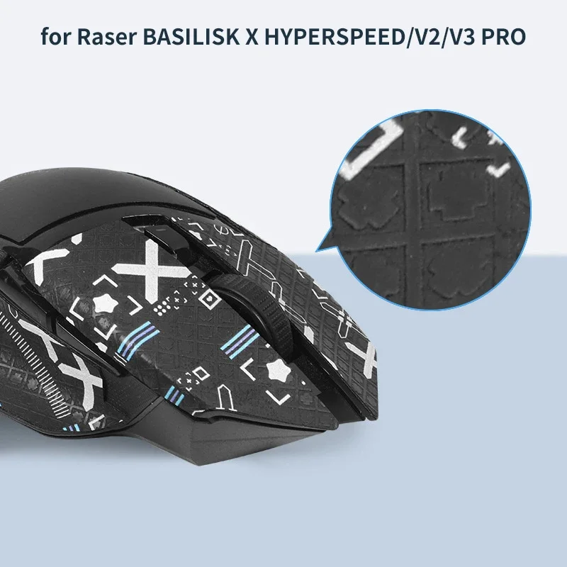 Razer Basilisk V2/V3 PRO용 우수한 그립감을 갖춘 미끄럼 방지 스티커 무료 청소용 면 패드 보너스