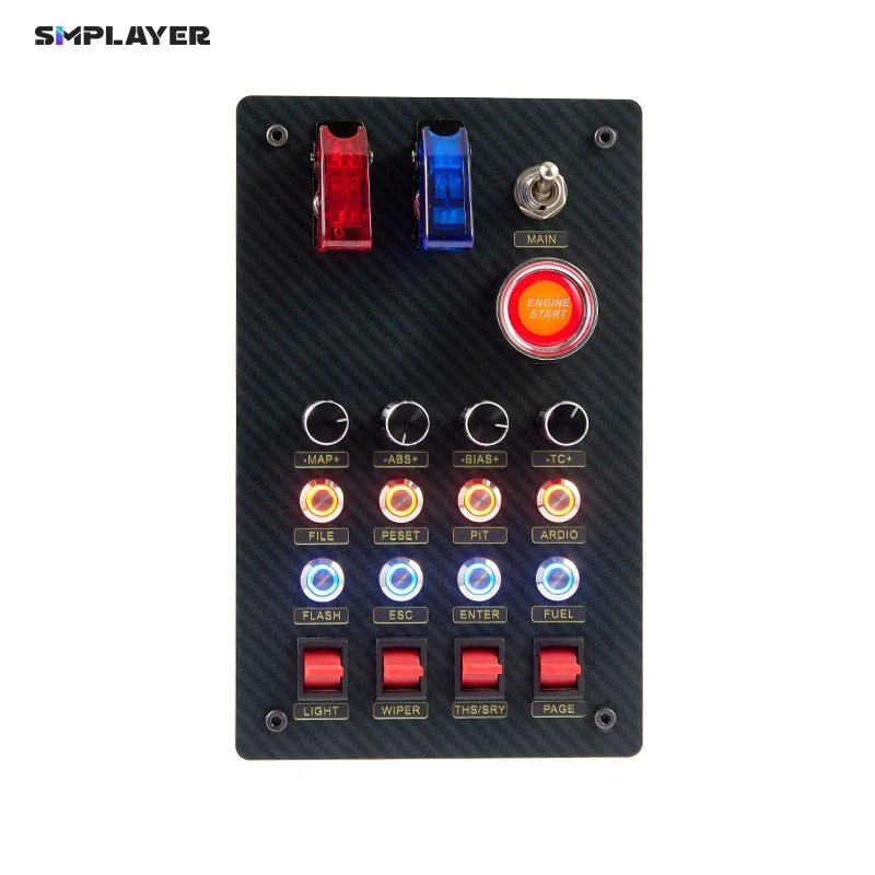 

ZQSR Вертикальная кнопочная коробка SIM Racing Control Box Racing Simulator для Thrustmaster Simagic Fanatec