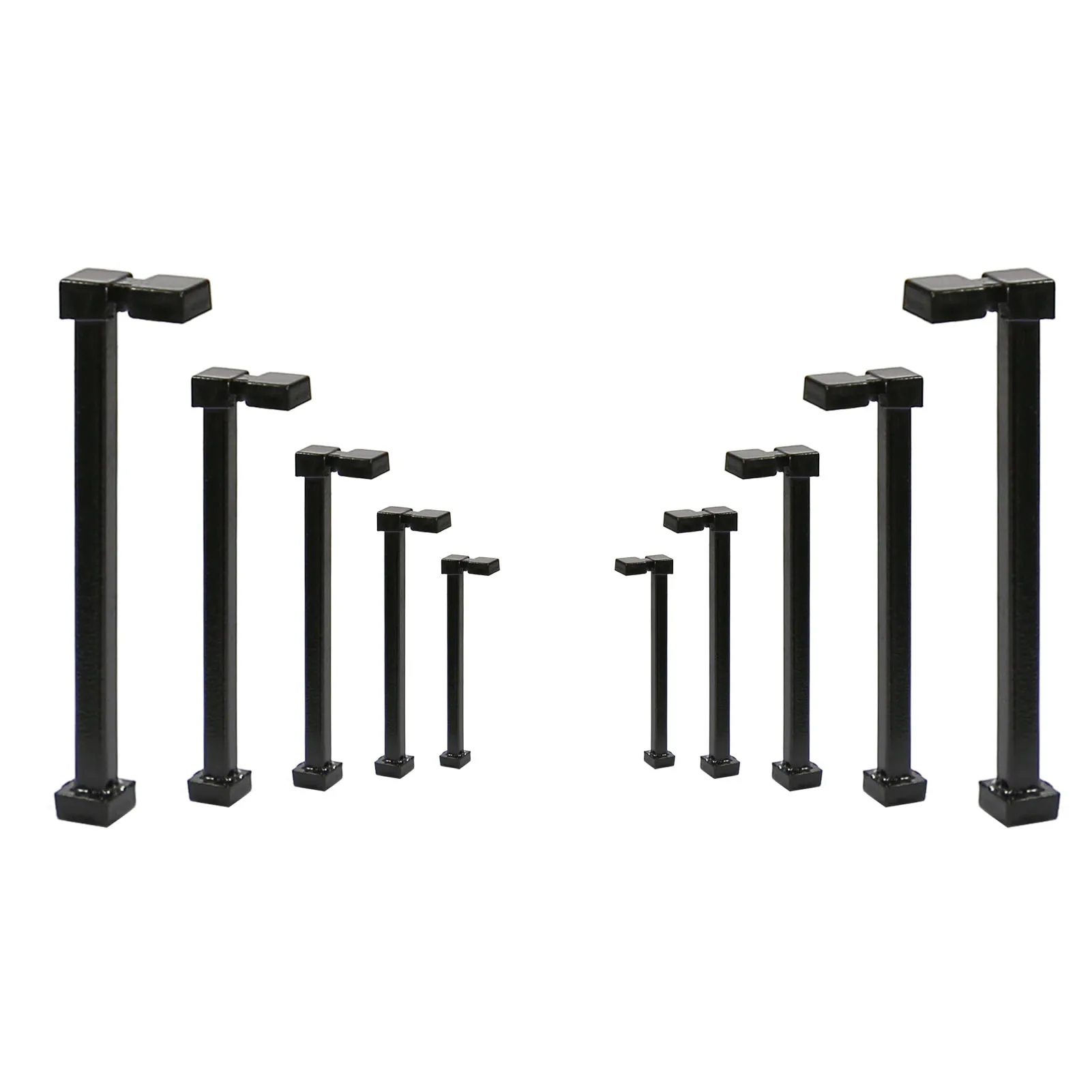 

Evemodel 10pcs N Z Scale Metal Lamp Bright White Street Lights 2.8cm Black Pole Model Railway LM01NW