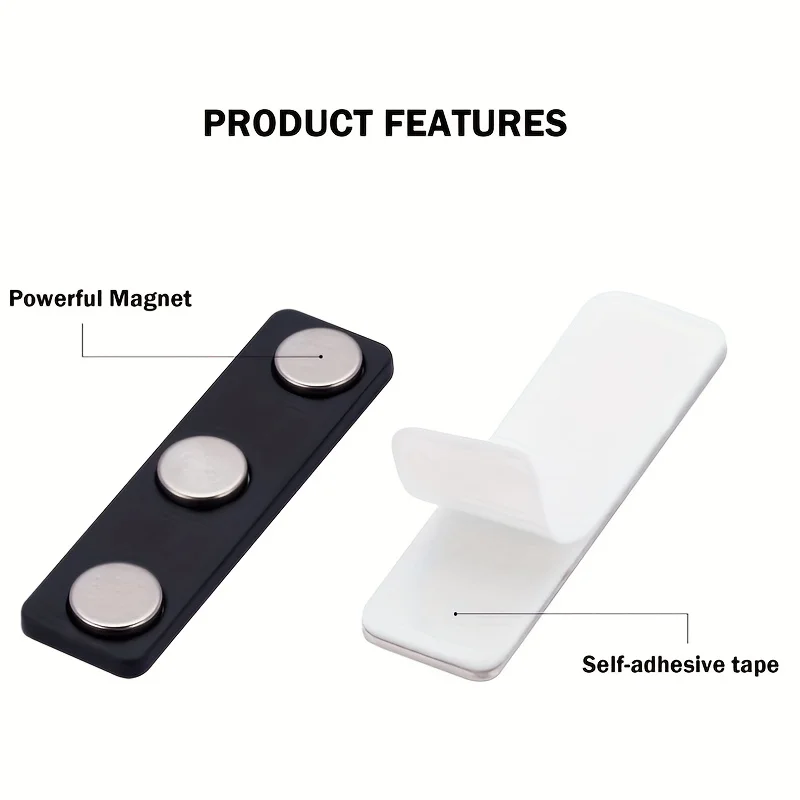 10pcs Magnetic Name Tag Badge Holders with 3 Magnets 45x13mm view 5