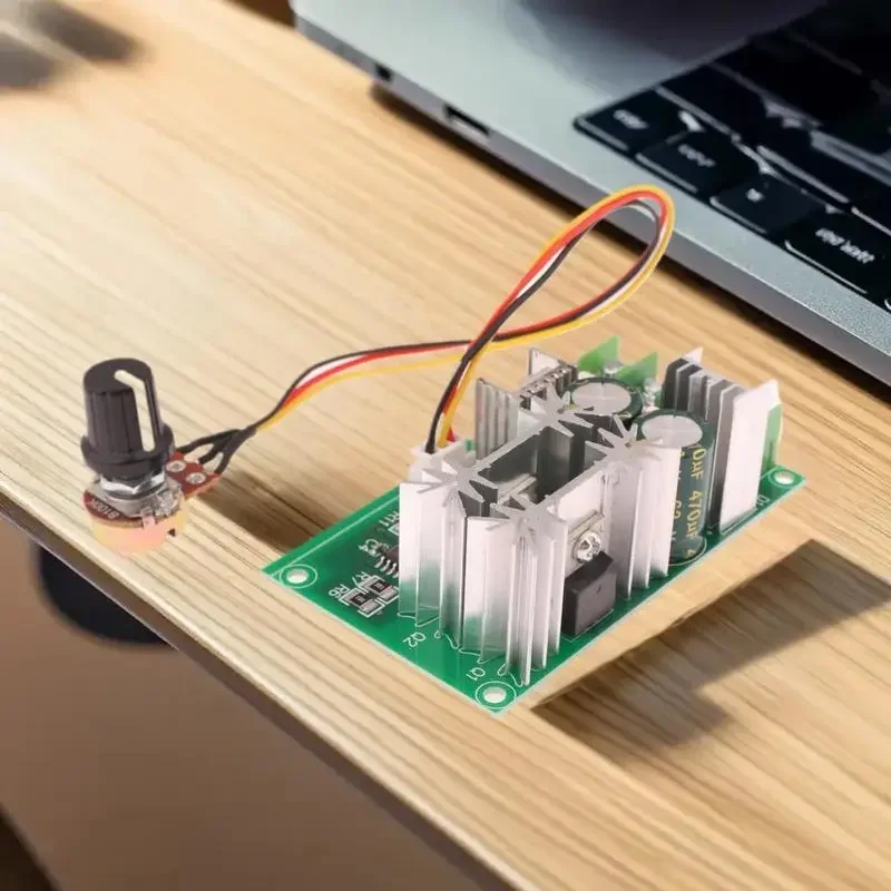 مجموعة وحدة تحكم في سرعة المحرك PWM عالية الطاقة 20 أمبير، منظم تيار مستمر DC10-60V للتحكم في السرعة على محركات تيار مستمر 12 فولت 24 فولت 36 فولت 48 فولت #2