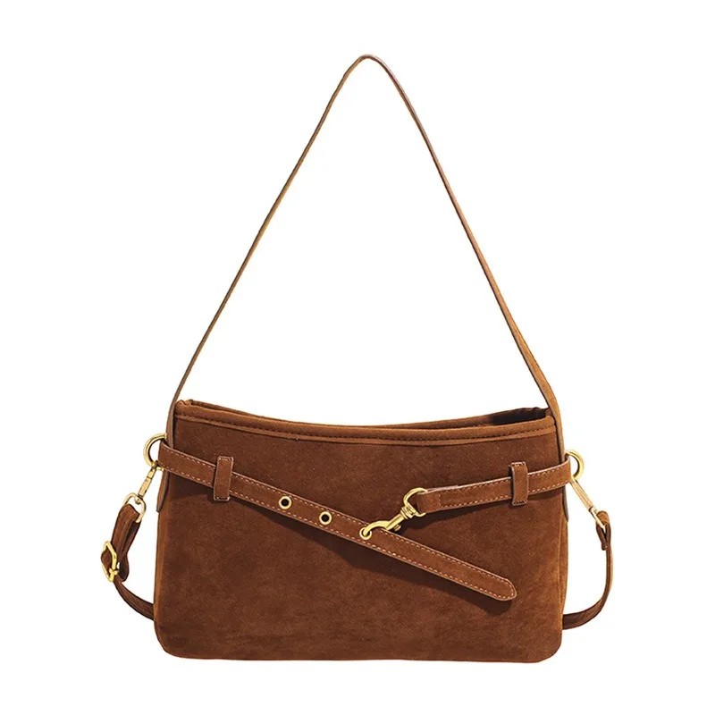 

Женская корейская сумка в стиле ретро, осень-зима 2026, Новое поступление, простая универсальная сумка через плечо большой вместимости