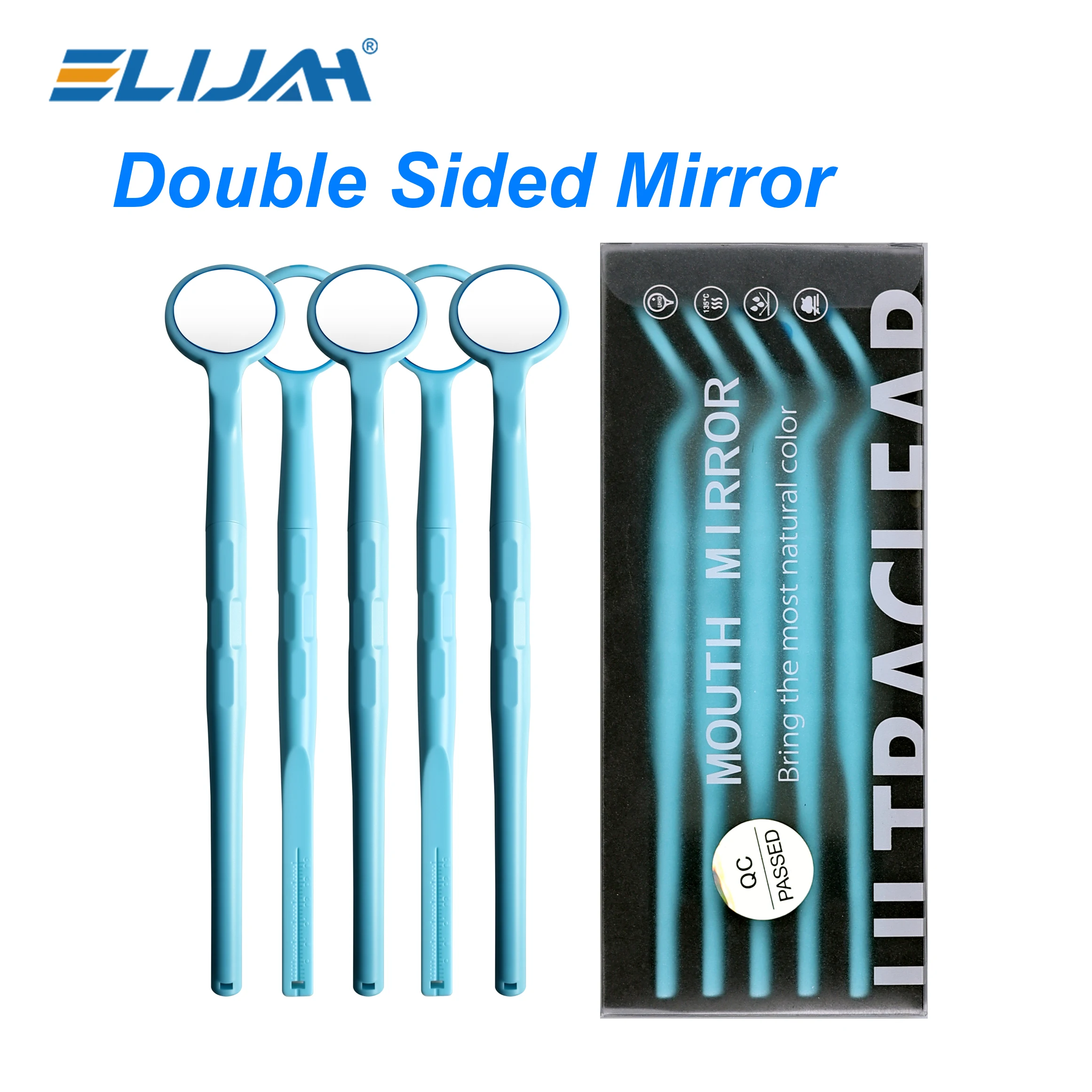 

Набор из 5 двусторонних стоматологических зеркал 24 мм с ультрапрозрачным оптическим покрытием 134 ℃ Автоклавируемые стоматологические инструменты