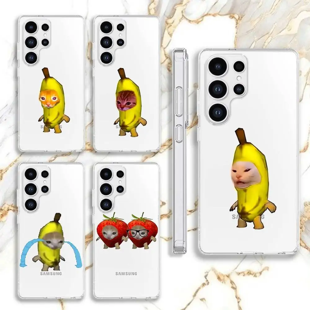 

Kittens in Banana Costumes Phone Case For Samsung S30,23,21,22,20, FE lite,S10,9,8,7 PIus Note20ultra Soft Transparent