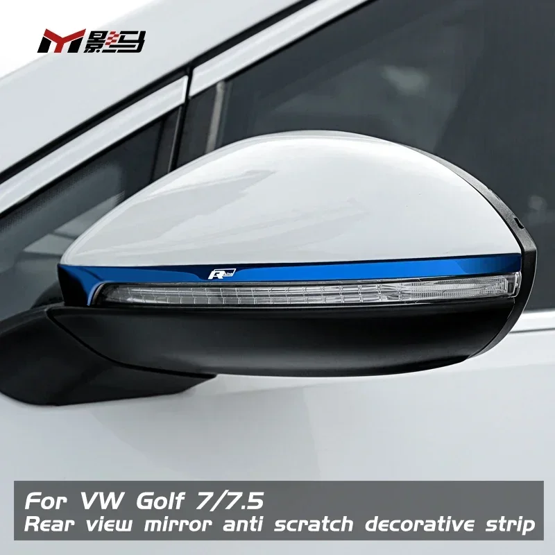 FOR Volkswagen Golf 7/7.5car modified exterior rearview mirror anti-collision strip friction protection decorative sticker