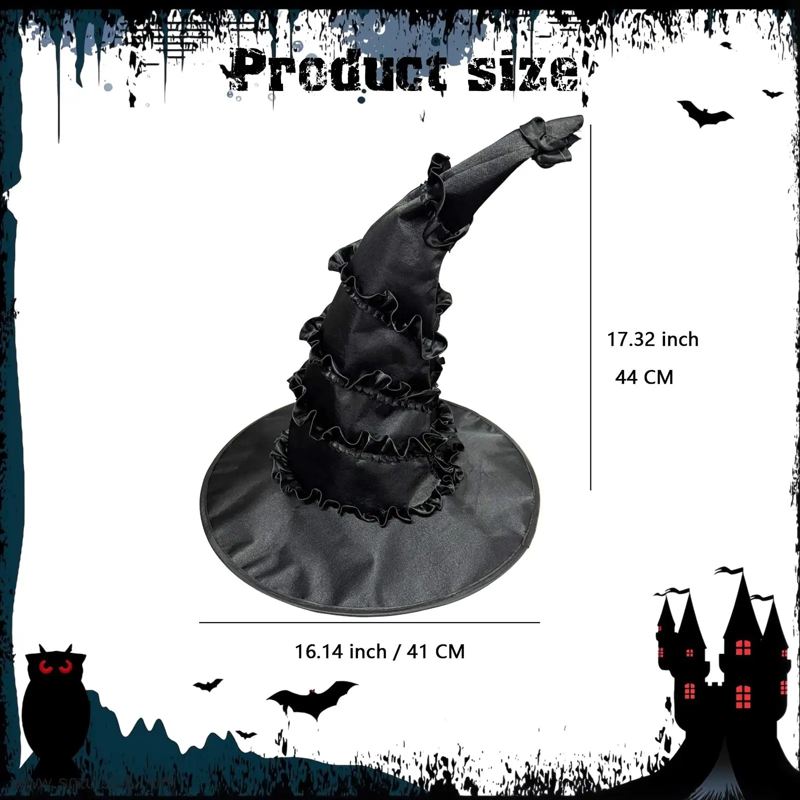 Sombrero de bruja de Halloween para mujer, para carnaval, cosplay, mascarada navideña