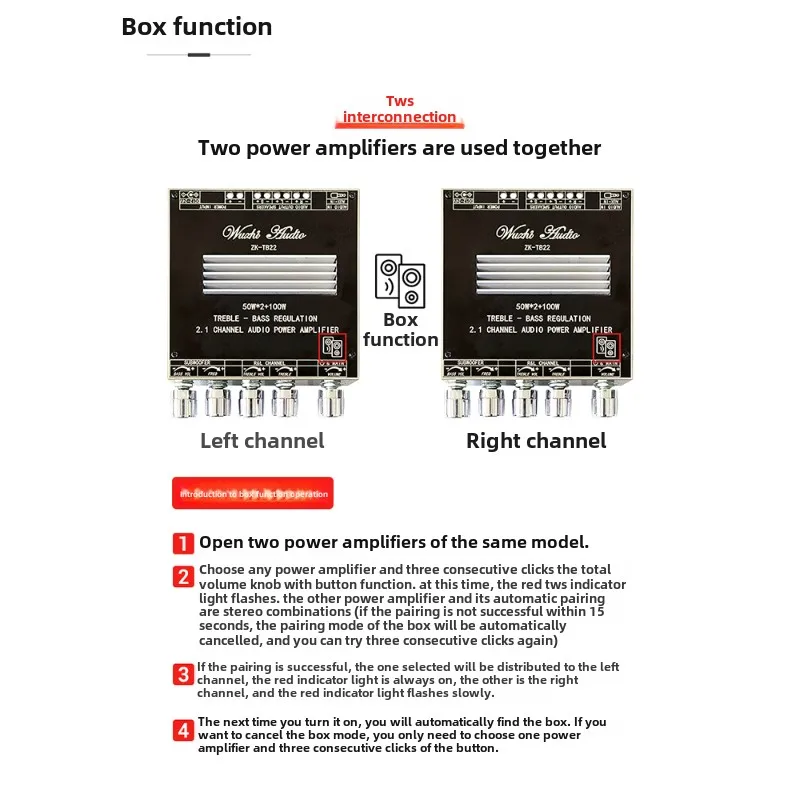 SOTAMIA TWS TPA3116 Bluetooth Audio Power Amplifier Board 2.1 Channel Subwoofer Amplifier Module Amplificador De Audio Mini Amp