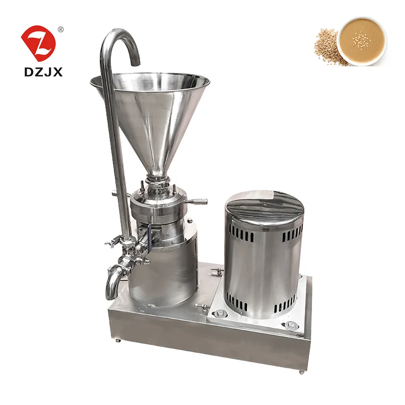 DZJX Heavy Duty Carbon Steel Industrial Colloid Mill For Nut Butter Flour Milk Corn Fruit Water Processing 150kg/Hour Capacity